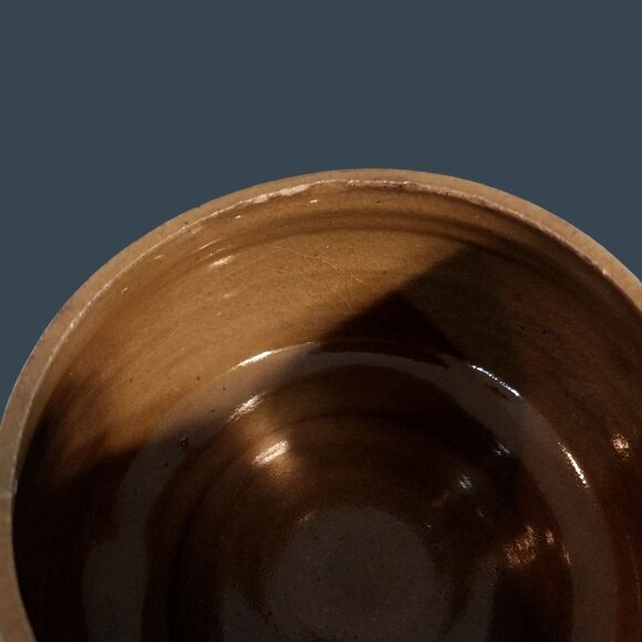 Modernist Planter Vase Or Candle Holder Signed Stoneware Pottery - Picture 10 of 10